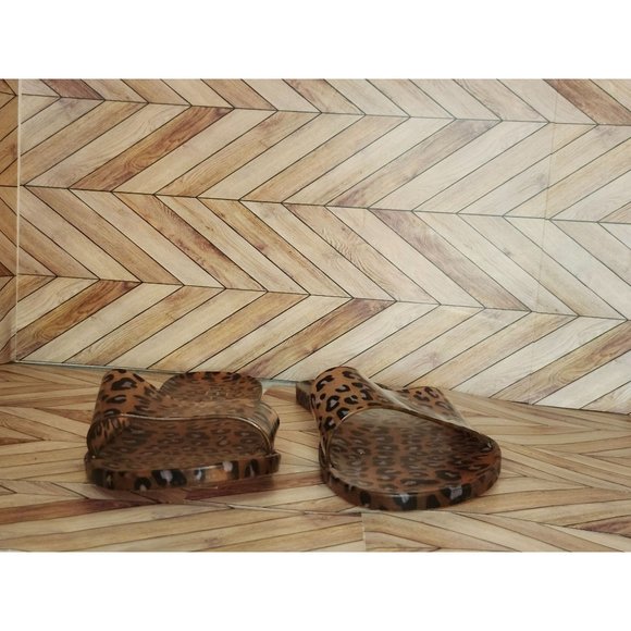 Women Beach by Matisse Animal Print Jelly Slides Sandals Shoes Size 10 41 - Picture 2 of 3